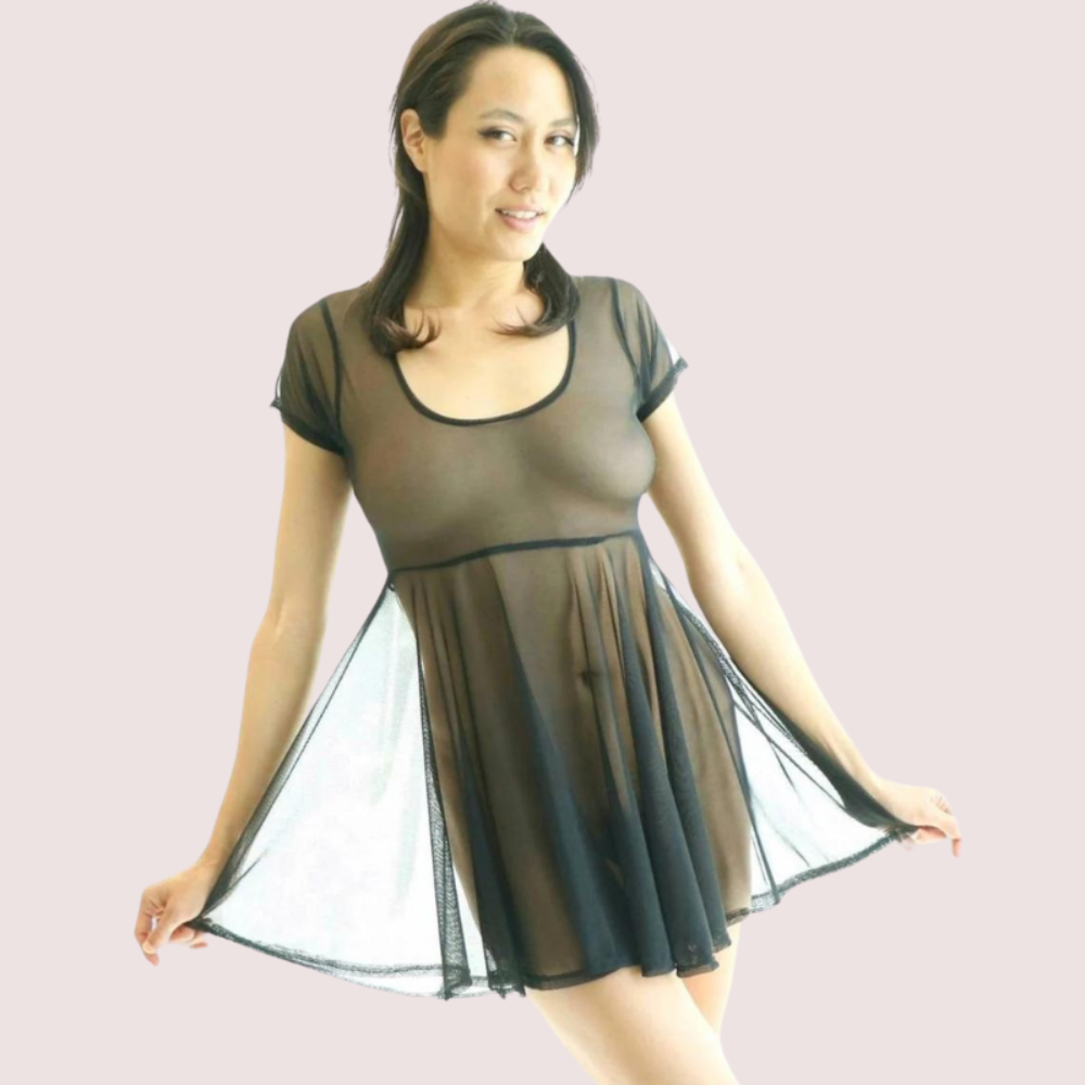 Twilight Glam Mesh Skater Dress – Plus Size Snazzyway