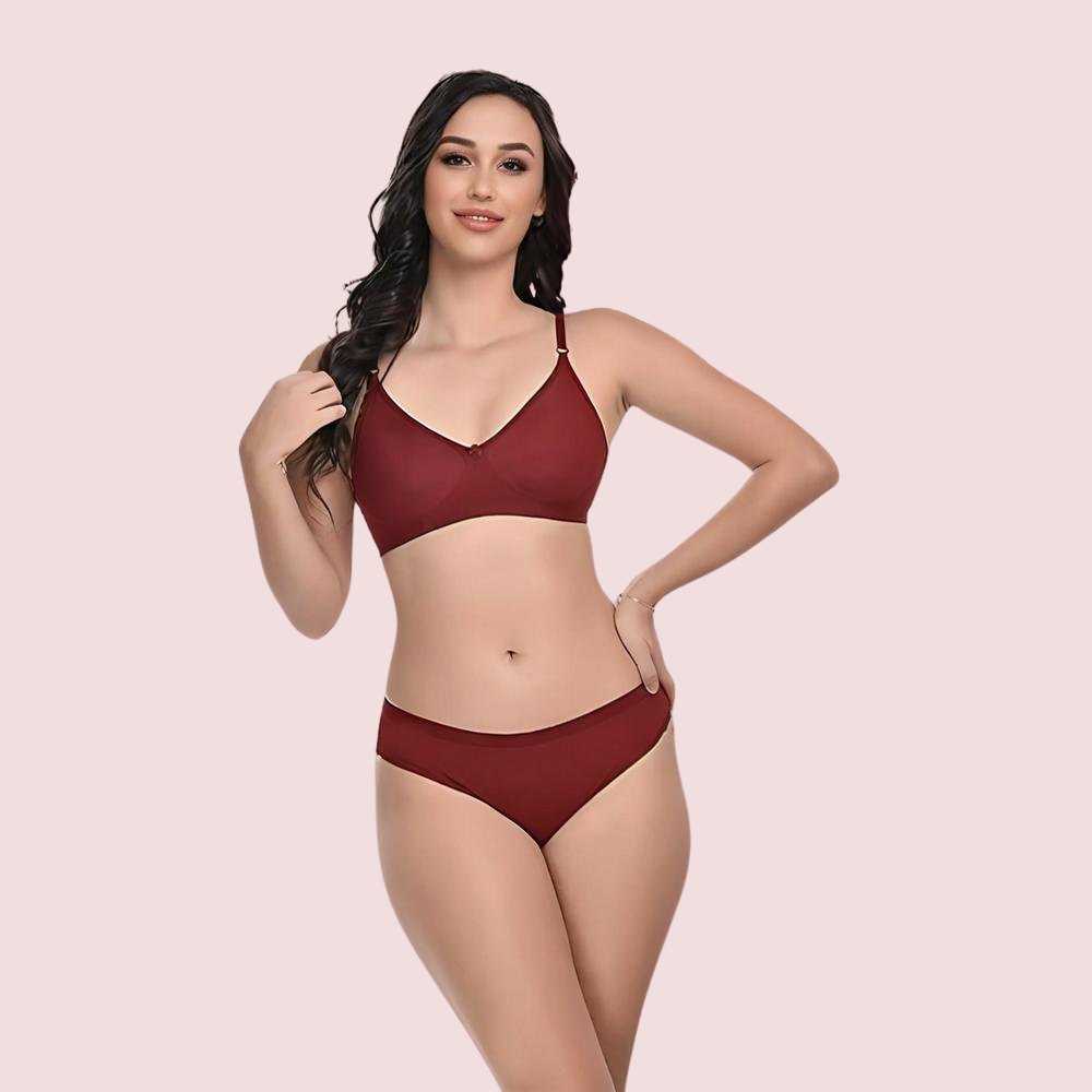 Comfort Bliss 2-Pack Lightly Padded Bra & Panty Set Snazzyway
