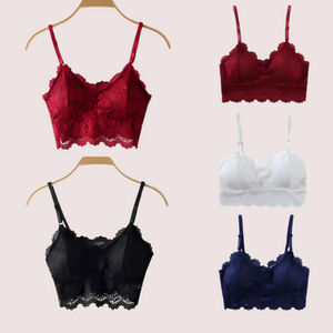 2 pack luxury lace padded bralette Snazzyway