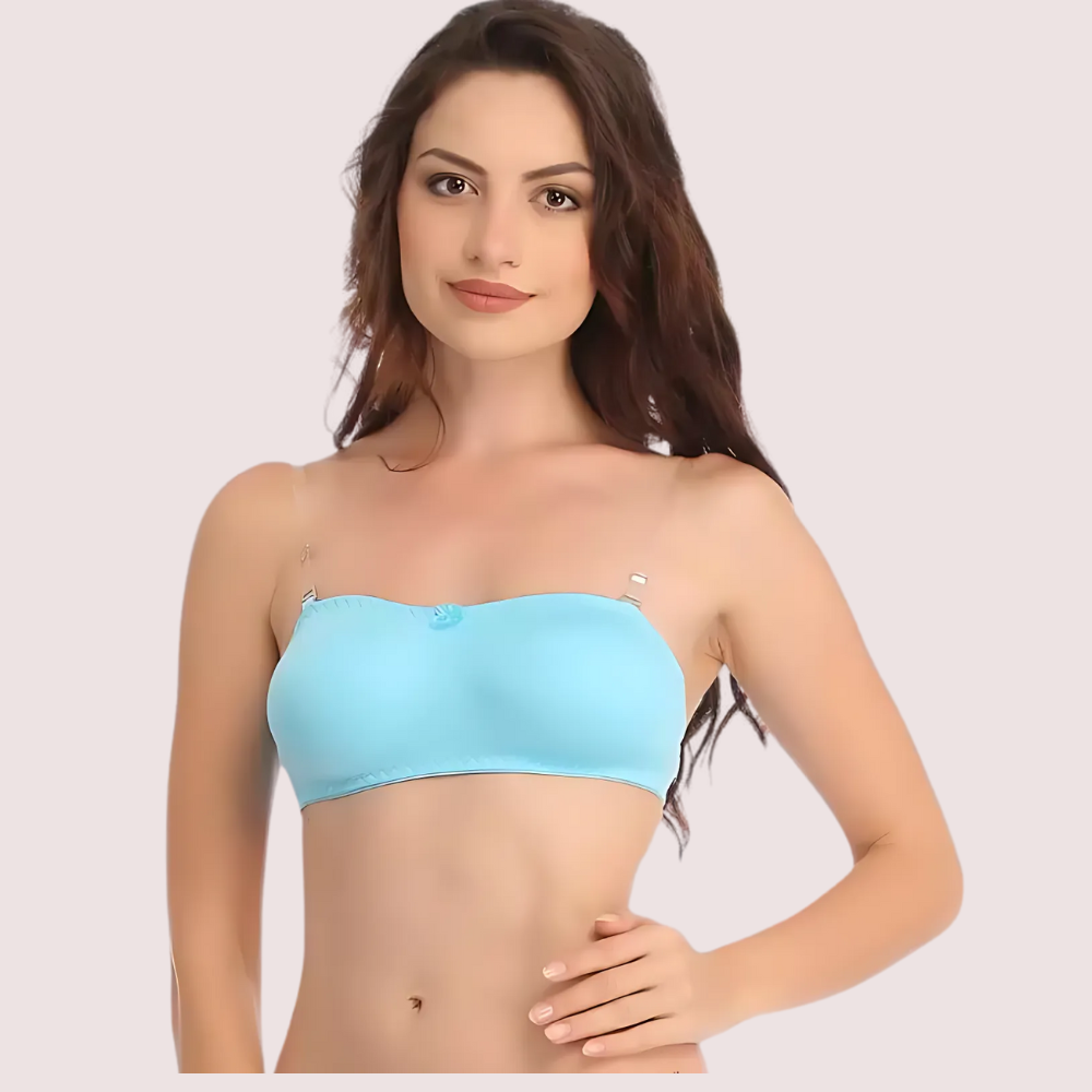 Women's Comfy Wirefree Micro Touch Stretch Tube Bra Snazzyway
