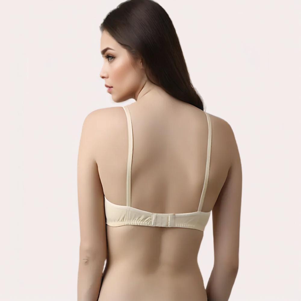 French Daina 2-Pack Beige Cotton Comfort Bra Snazzyway