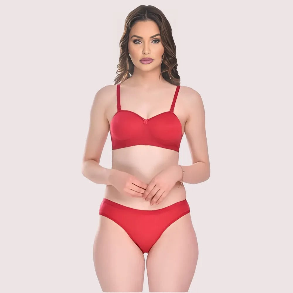 Padded Cotton Bra Panty Set for a Seductive Look (2 pack) Snazzyway