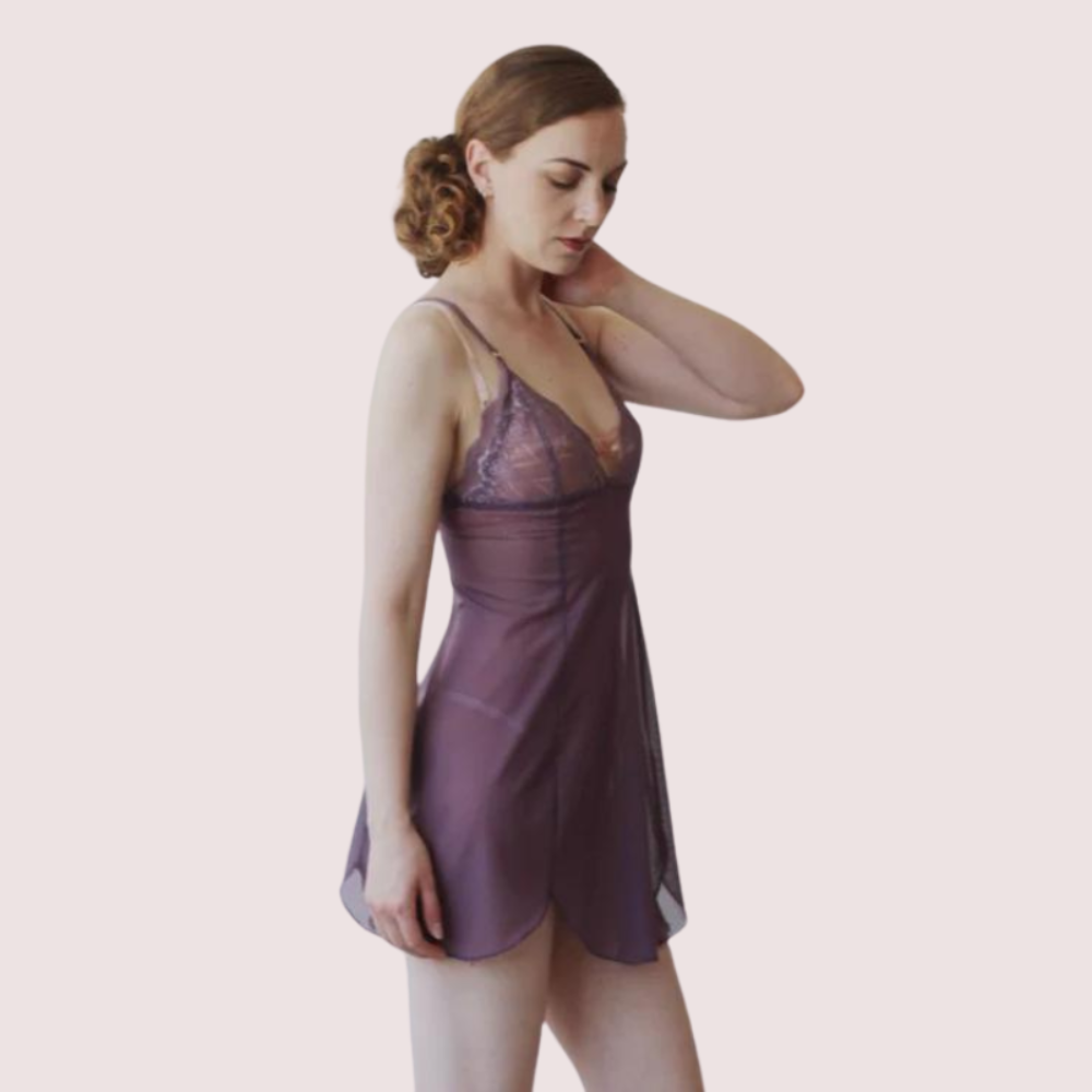 Velvet Moon Sheer Mesh Slip – Plus Size Snazzyway