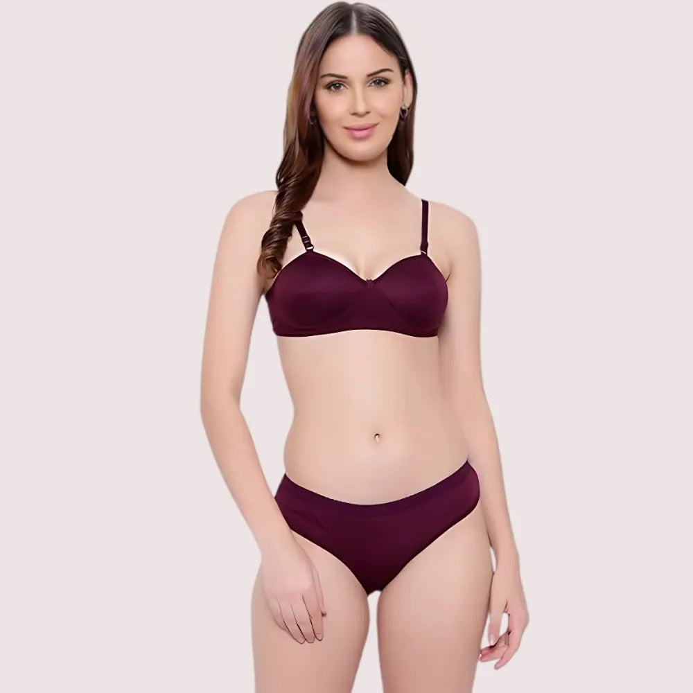 Padded Non-Wired Push-Up Bra Panty Set ( 2 Pack ) Snazzyway