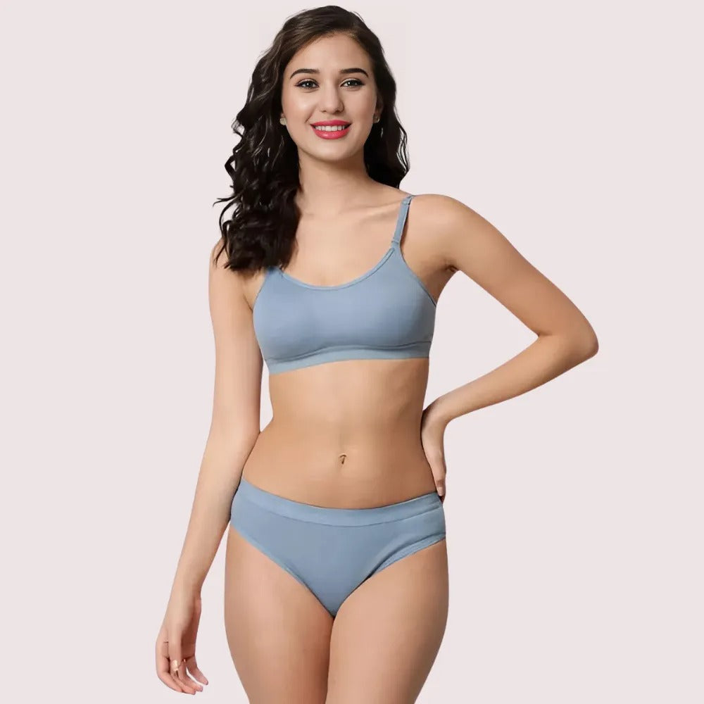 Wire-Free Women's Sports Bra Panty Set (2 pack) Snazzyway