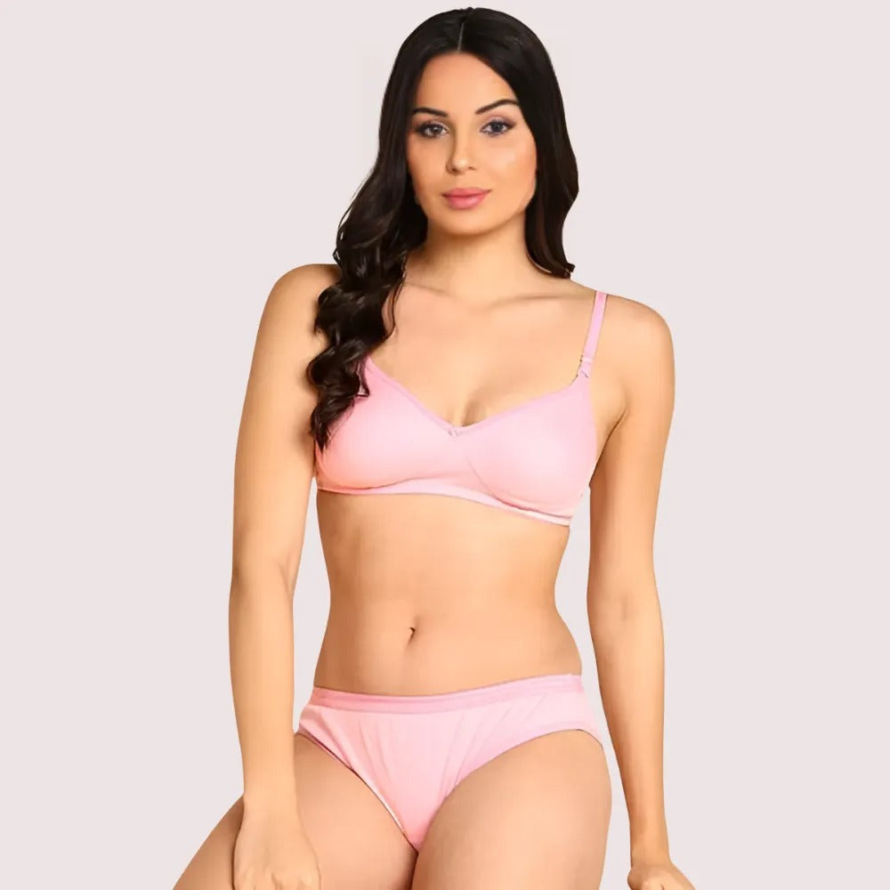 Cozy Cotton Intimates Bra Panty Set (2 pack) Snazzyway