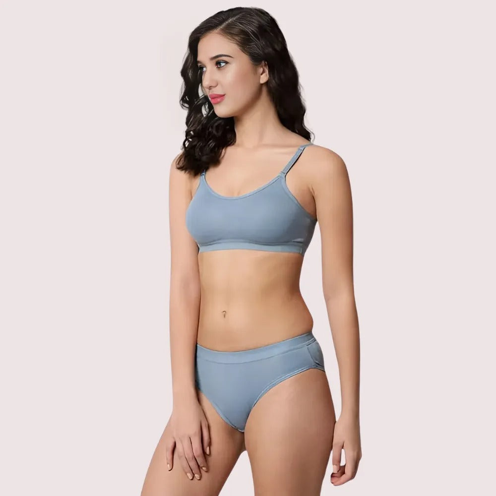 Wire-Free Women's Sports Bra Panty Set (2 pack) Snazzyway