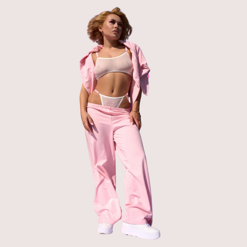 Moonlit Elegance Sheer White Lingerie Set Snazzyway