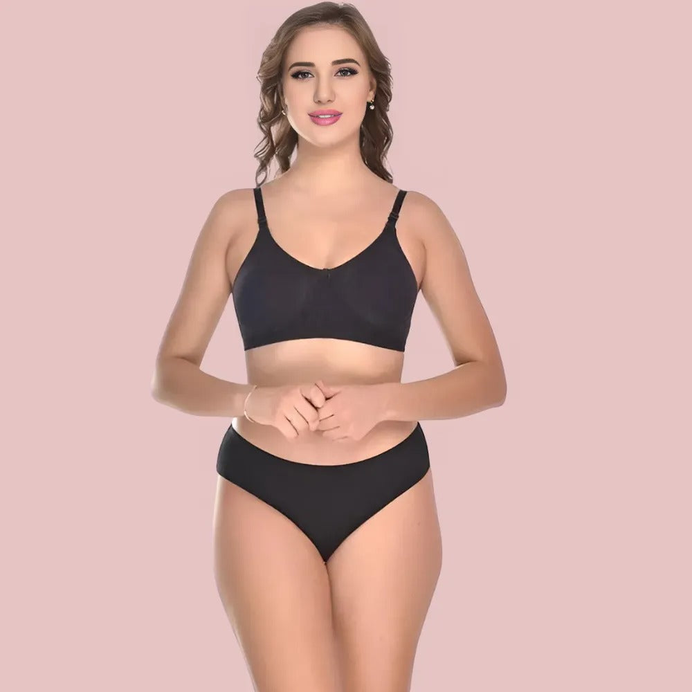 Soft Ease Cotton Comfort – Bra & Panty Set (2-Pack) Snazzyway
