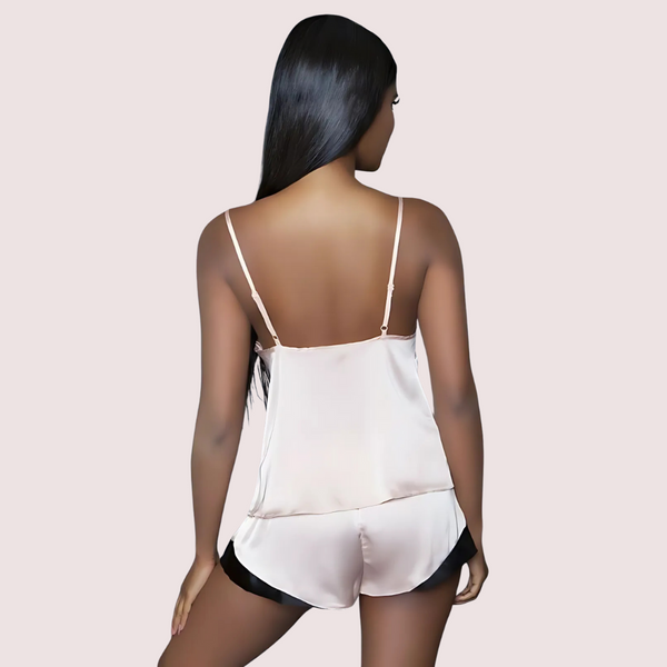 100% Silk Satin cami short set Snazzyway