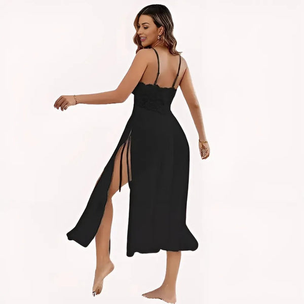Romantic Black Babydoll Nightwear Snazzyway