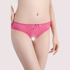2 Pack Sexy Floral Lace Crotchless panty Snazzyway