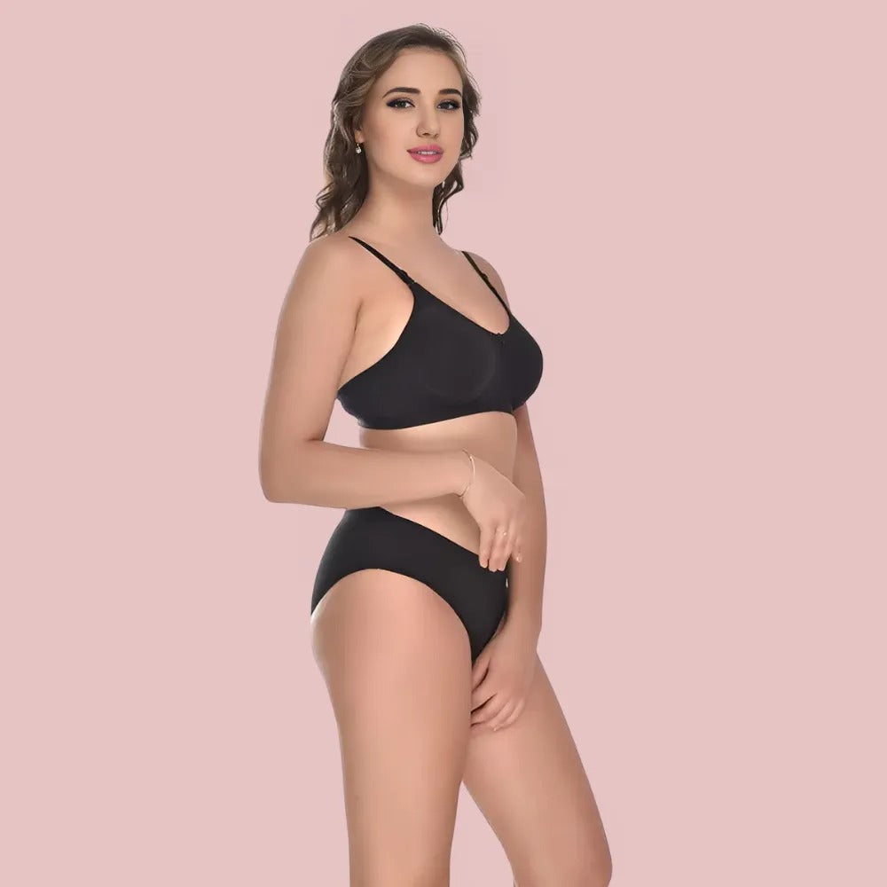 Soft Ease Cotton Comfort – Bra & Panty Set (2-Pack) Snazzyway
