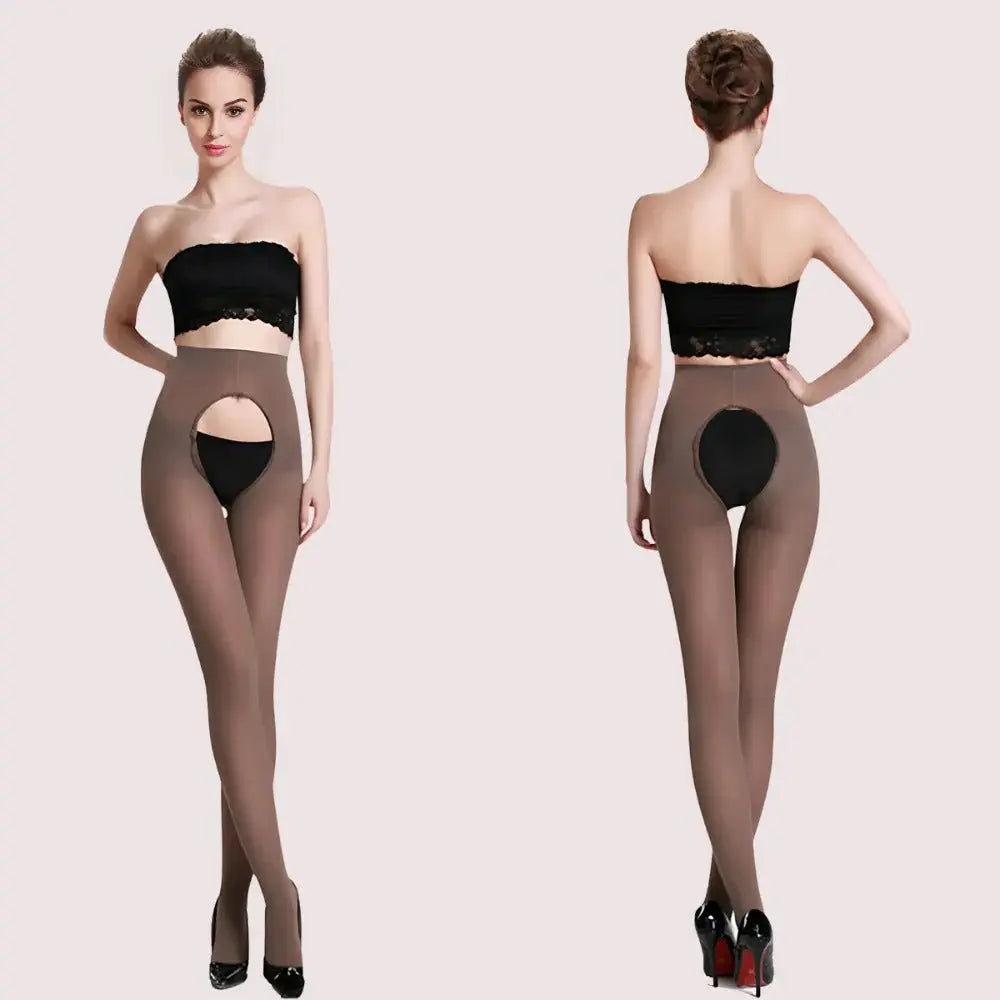 Sexy Women Open Crotch crotchless pantyhose Snazzyway