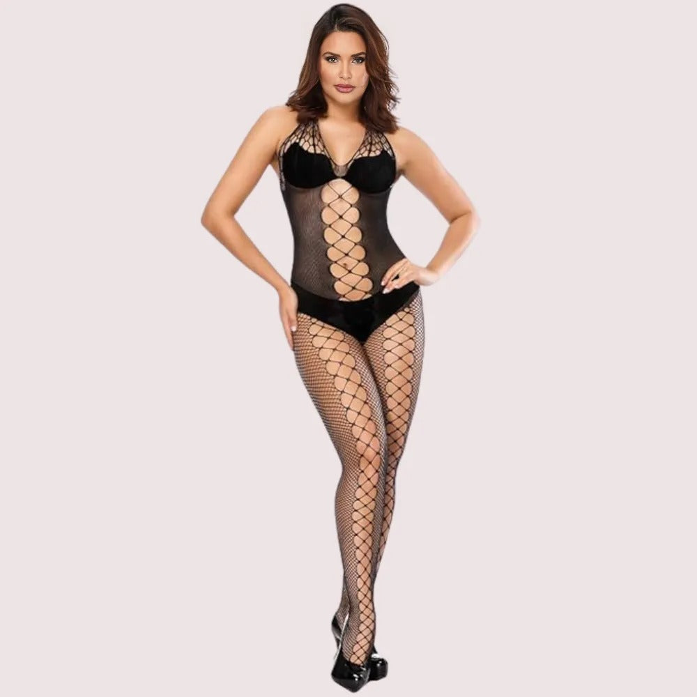 Fierce Allure Fishnet Bodystocking Snazzyway