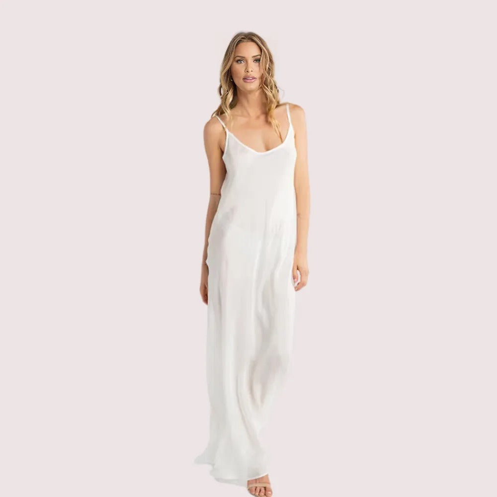 Ethereal Glow Sheer Mesh Slip – Plus Size Snazzyway