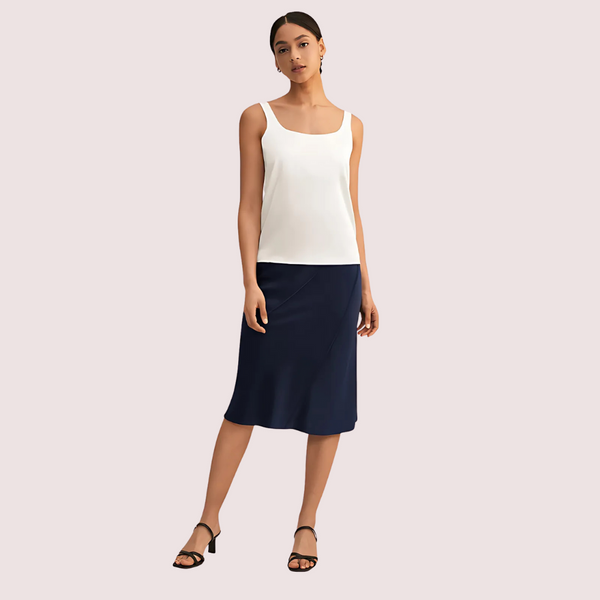 Elegant Lace Trimmed Silk Camisole Top Snazzyway